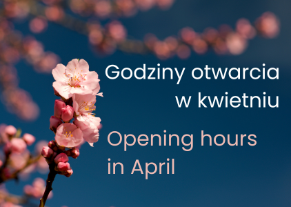Opening hours in April